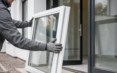 Białe okno PCV z ciepłym pakietem szyb